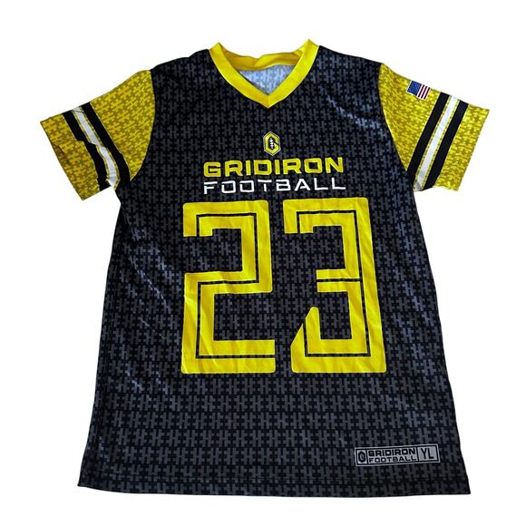 Gridiron Black and Yellow #23 Football Jersey - Size Large - Picture 1 of 4